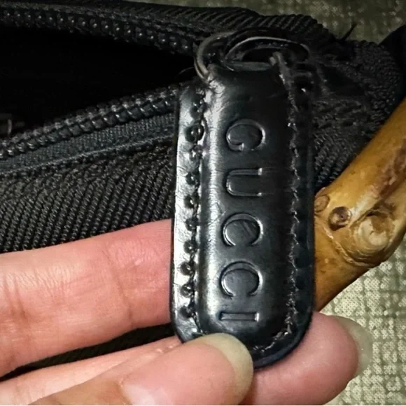 Vintage Gucci soho shoulder bag Black Bag with Bamboo Accent - Picture 10 of 17